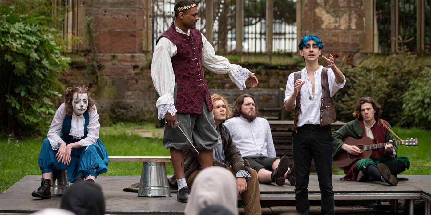 As You Like It performed at the Bombed Out Church in Liverpool